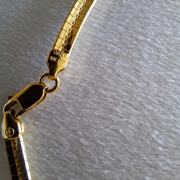 18K Yellow Gold Plated Popcorn Necklace by Moda Al Massimo - Picture 7 of 7